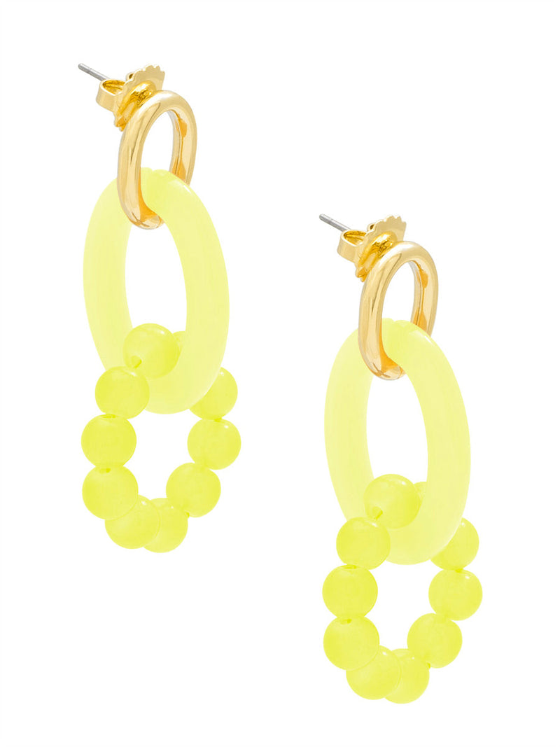 Resin Mixed Media Drop Earring