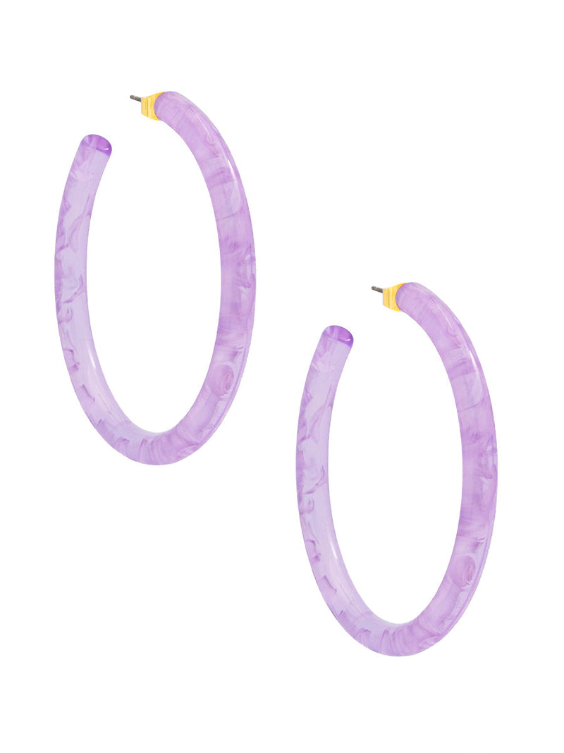 Large Lucite Open Hoop Earring