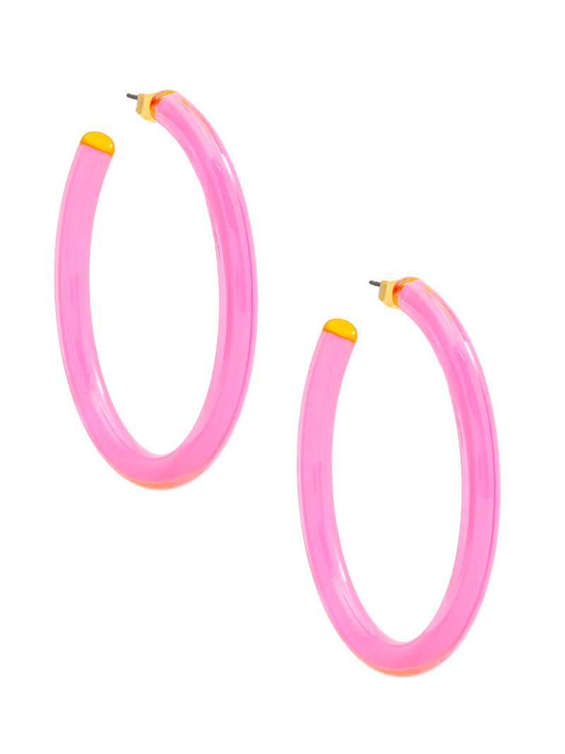 Large Lucite Open Hoop Earring