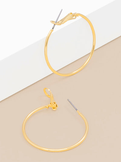 Small Metal Slim Hoop Earring