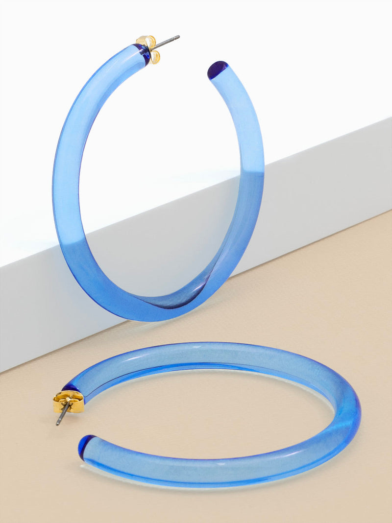 Large Lucite Open Hoop Earring