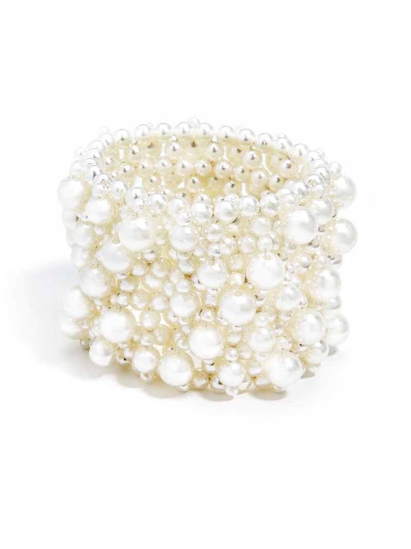 Pearl Cluster Cuff- pearl