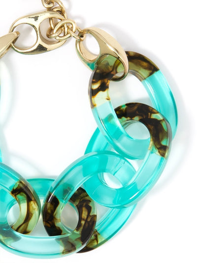 Linked Up Resin Bracelet - Turquoise