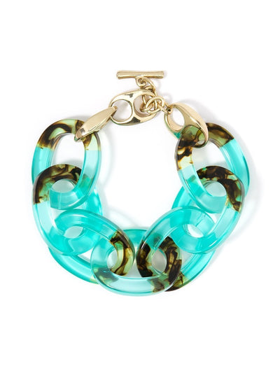 Linked Up Resin Bracelet - Turquoise