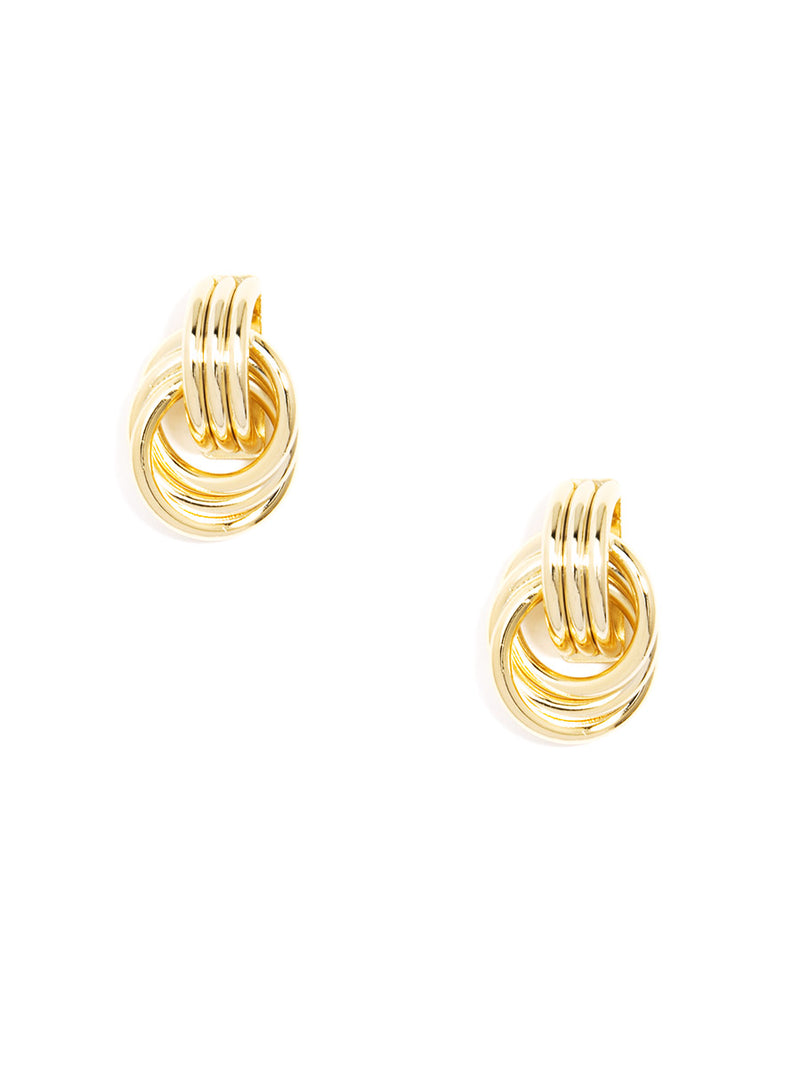 Linked Loops Stud Earring