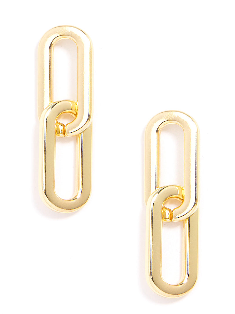 Plated Cable Link Earrings