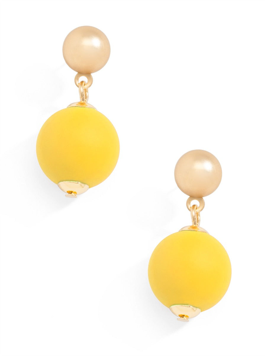 14mm Resin Bead Drop Earring | ZENZII Wholesale Jewelry