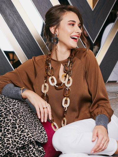 Marbled Links Collar Necklace