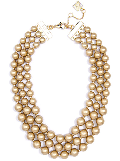 3 Strand Beaded Bib Necklace