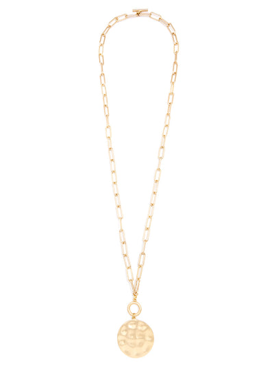 Double-Strand Gold Link Coin Necklace