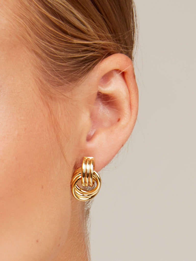 Linked Loops Stud Earring